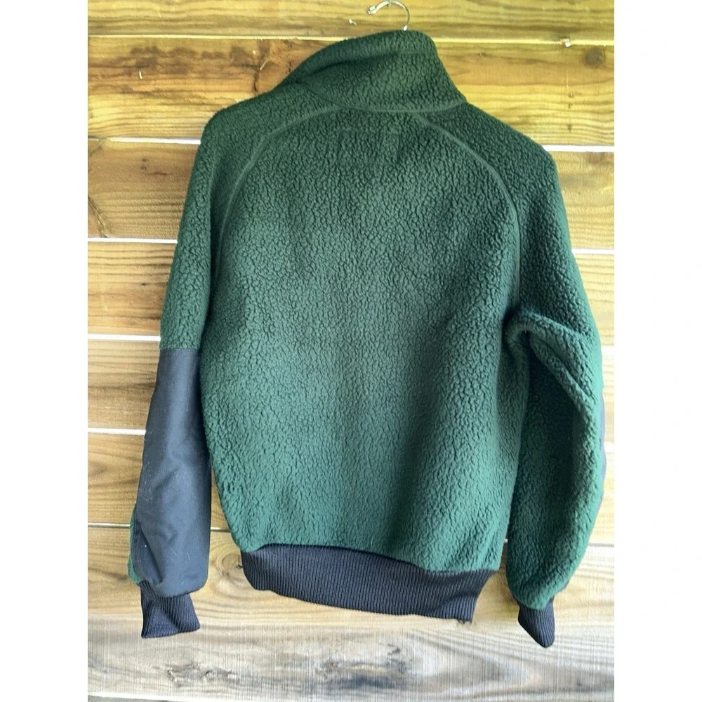 $195 Men's Sherpa Fleece Bomber Jacket - Fir XS Vintage